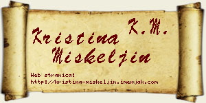 Kristina Miškeljin vizit kartica